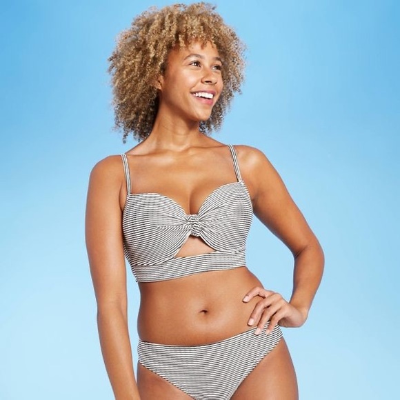 Shade & Shore Other - NWT Shade and Shore Women’s Lightly lined Ribbed Knot-Front Bikini Top